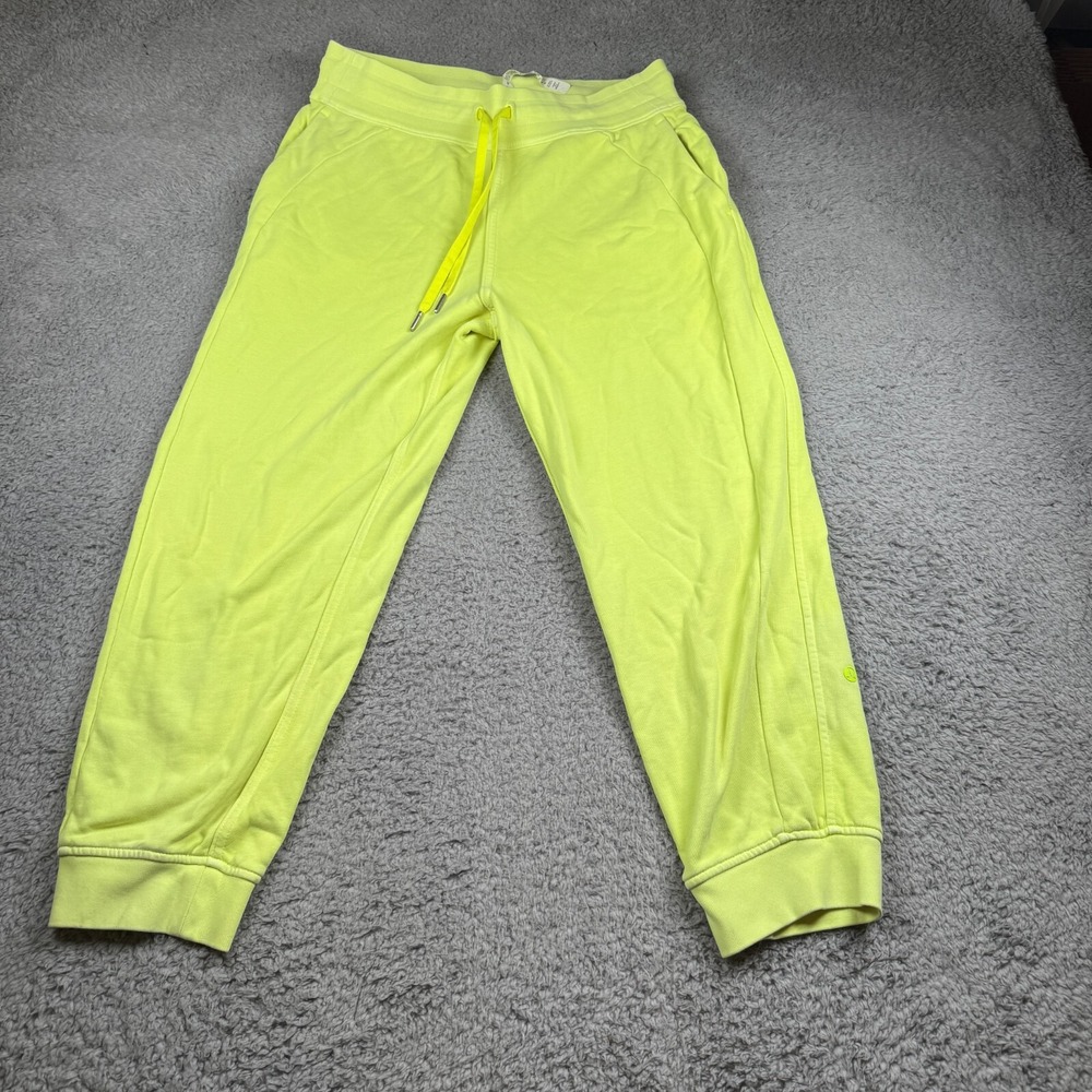 Lululemon Womens Scuba High-Rise Jogger Full Length Neon Highlight Yellow Sz 8